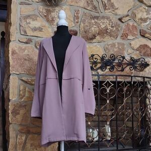Bar III Mauve Open Front‎ Lightweight Duster Jacket Sz L